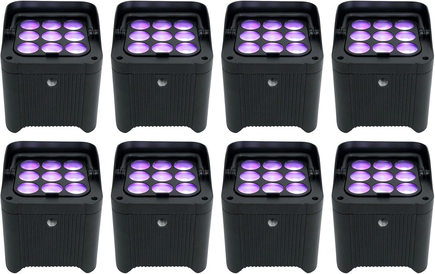 Audiosavings Bundle: (8) Chauvet DJ Freedom Par H9 IP RGBAW+UV Wireless DMX Battery Par Can Wash Up-Light (8 Items)