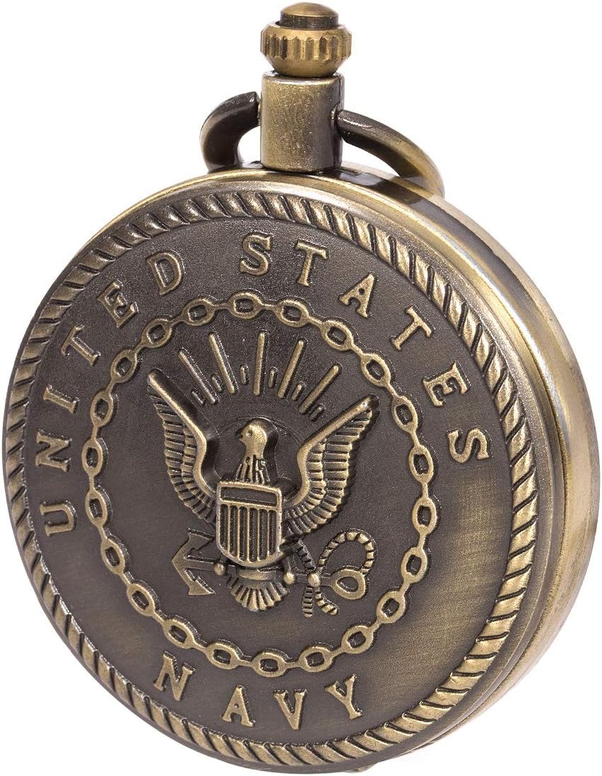 SIBOSUN Pocket Watch Chain Quartz Movement Arabic Numerals Half Hunter