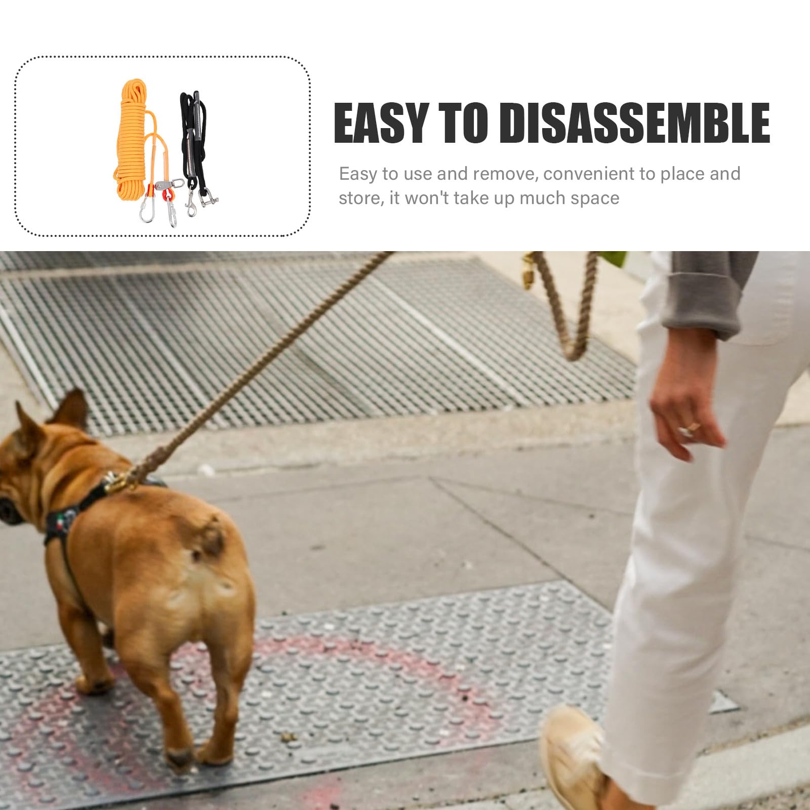 UKCOCO Cadena para Perros Resistente de Nylon Correr y Camping Cuerda Ligera y Portátil para Perros Pequeños Accesorio Seguro para Actividades