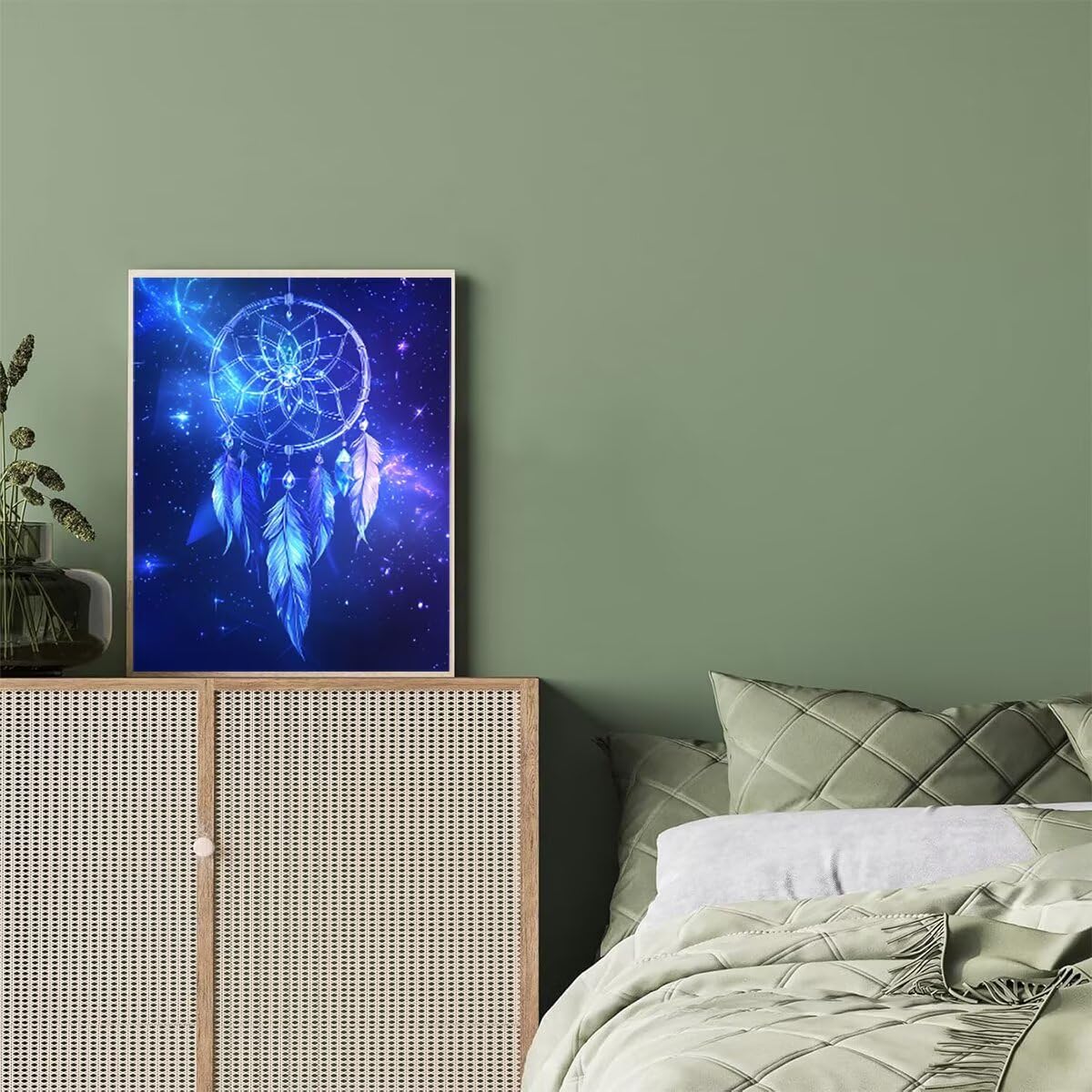 Dipingere con i Numeri Feather, Paint by Numbers Adulti Sky stellato, Fai da te Creativi Adulti Quadri da Dipingere Numerati Kit per Decorazione Della Parete Casa Regalo 100x135cm Senza Cornice 2F-D