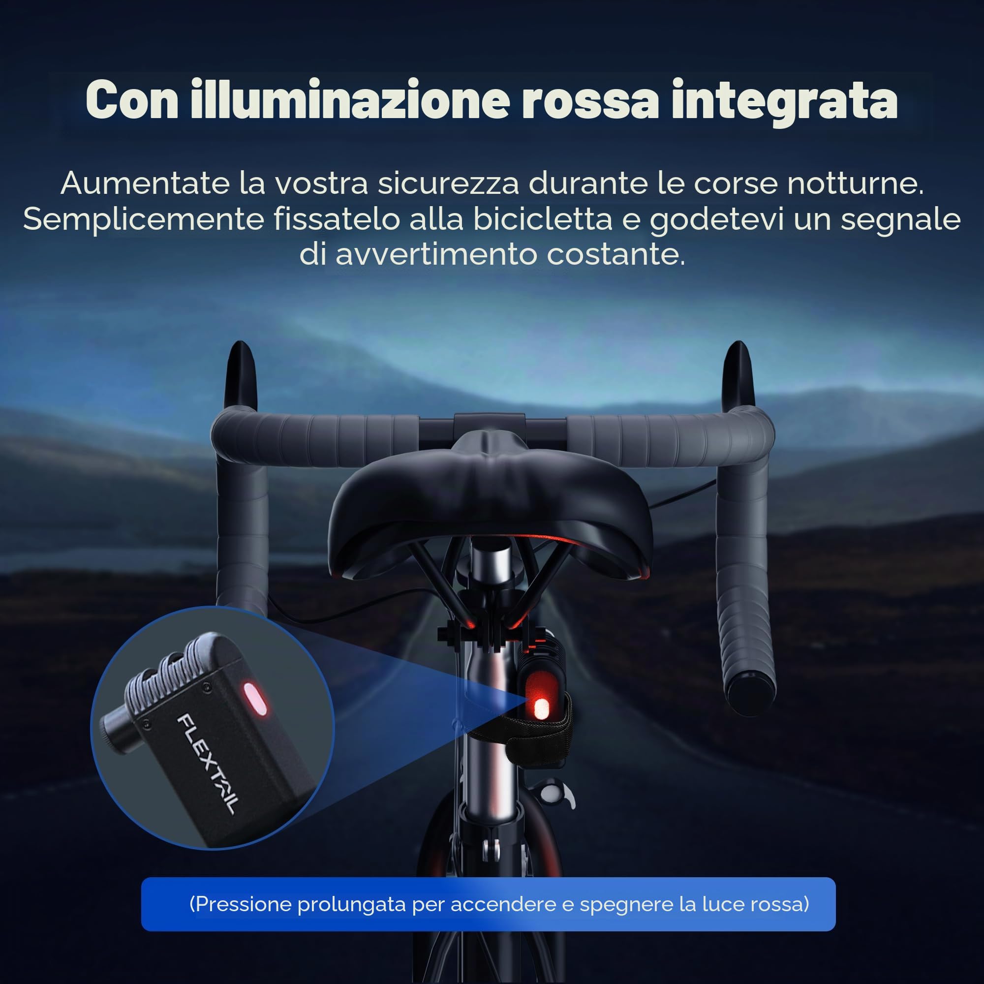 FLEXTAILGEAR TINY BIKE PUMP, Pompa Bici Portatile, Pompa Bicicletta Elettrica, 100 PSI in Soli 80 Secondi, Ultra Mini con Valvole Shrader e Presta per Ciclismo MTB Strada Mountain Bike