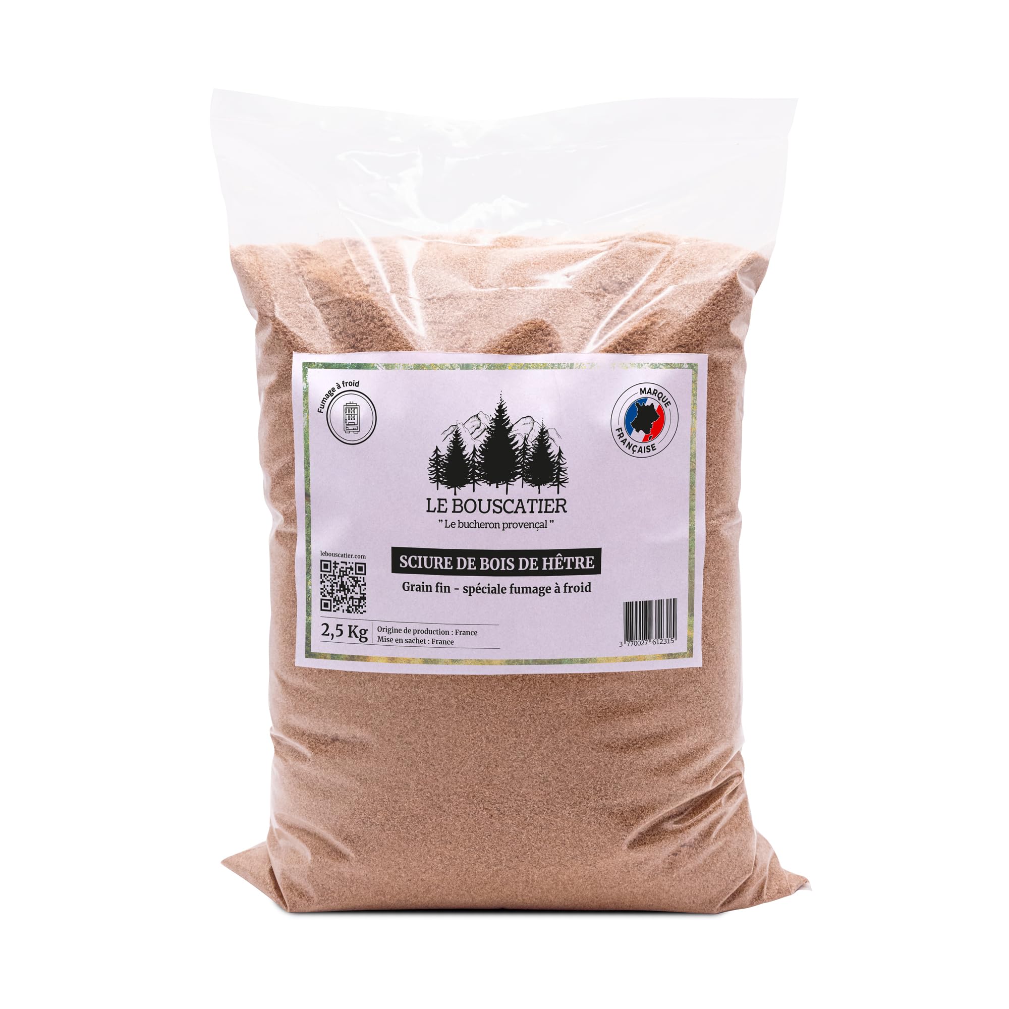 Sachet de Sciure 100% Hêtre pour Fumage à Froid – Qualité Premium – 2,​5 kg – Saveur Intense et Authentique