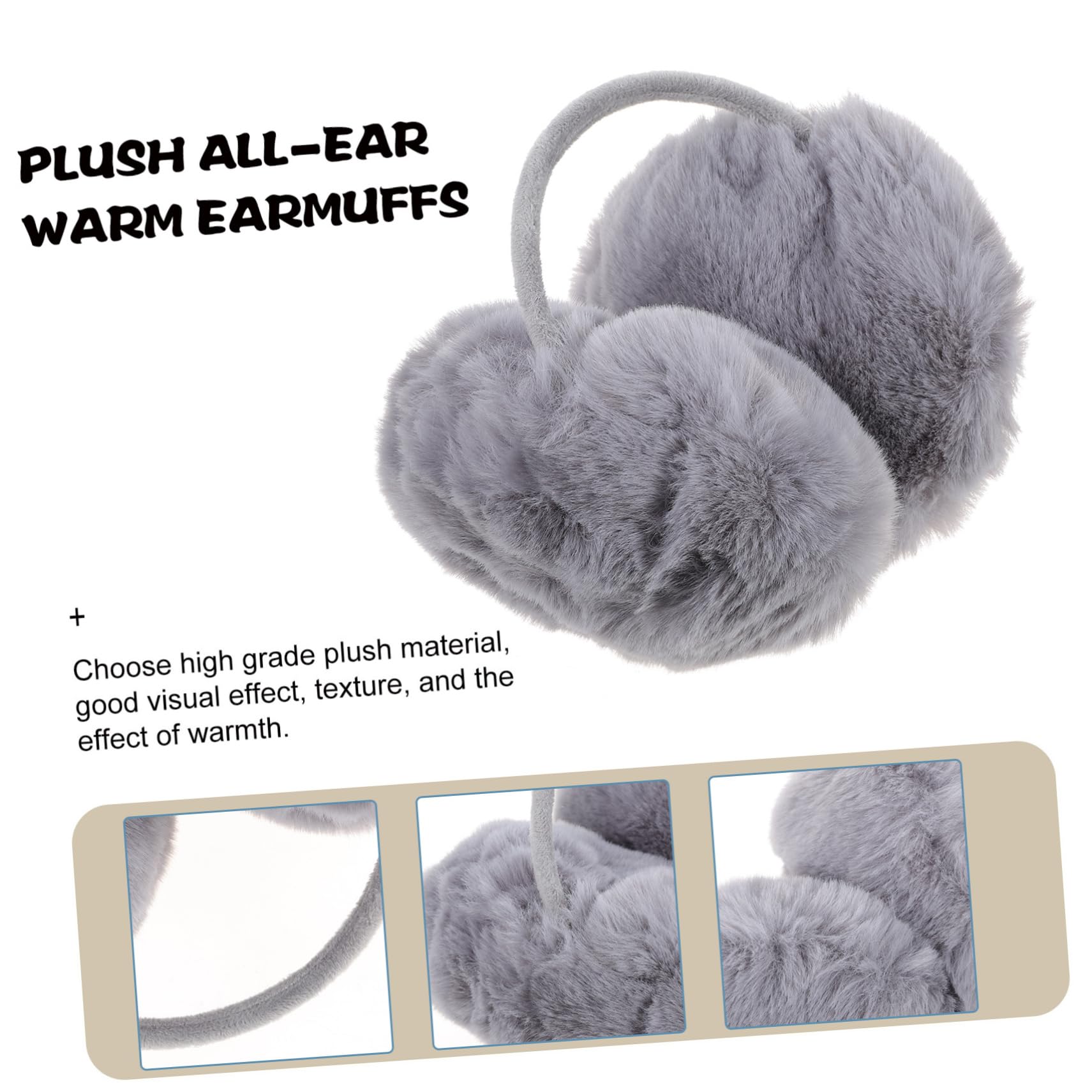 SOIMISS 4piezas Orejeras Plegables De Moda Para Mujer Calentadores De Oídos De Flanela Accesorio De Invierno y Cómodo Para Actividades