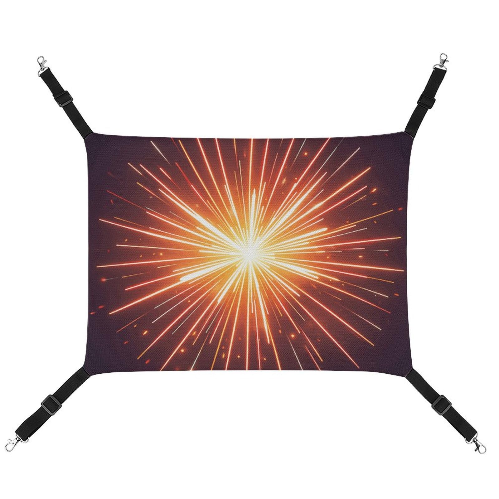 Hamac suspendu pour chat chic avec textile feu d'artifice 3D