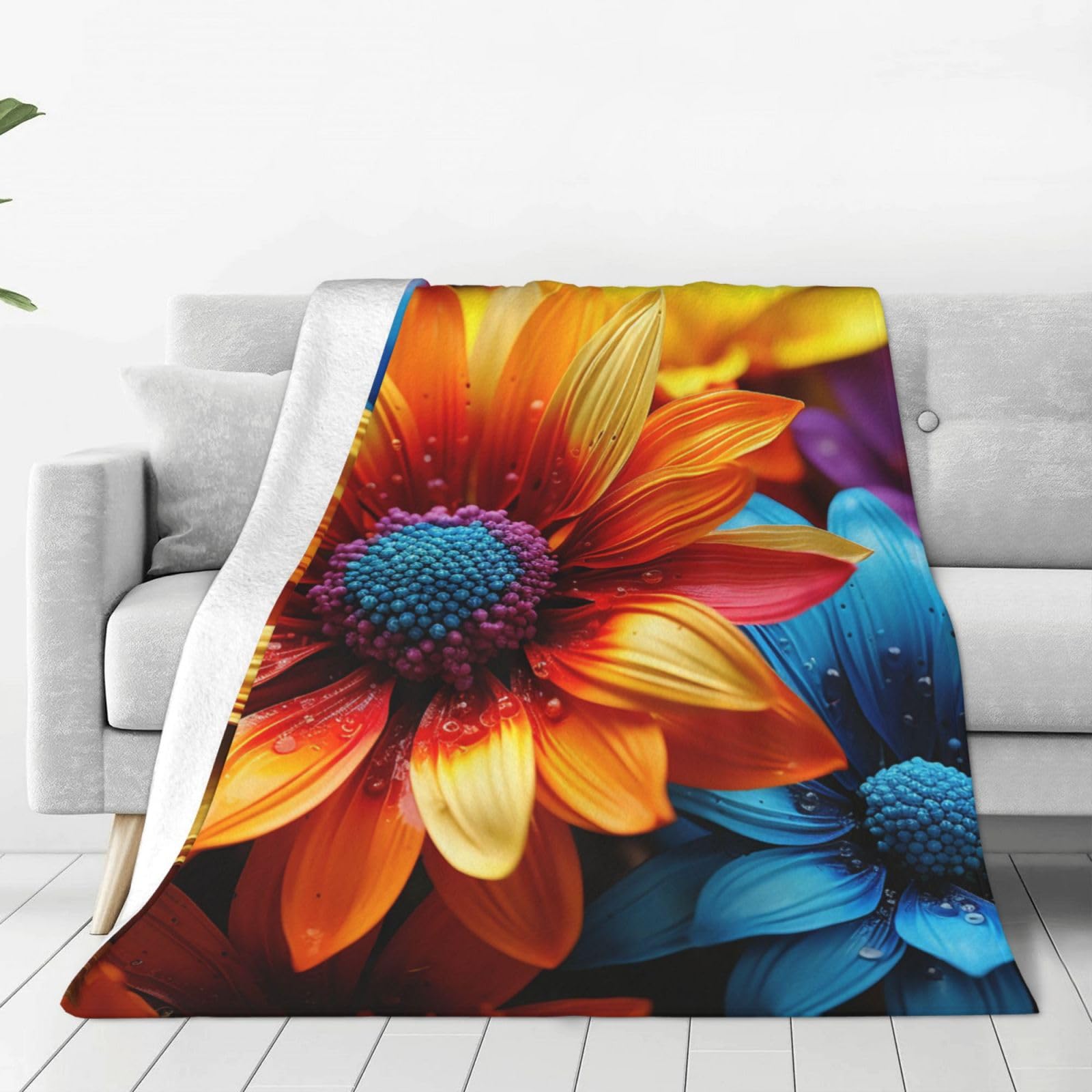 Couverture flanelle légère anti-froid pour rester au chaud sans transpirer sur le canapé