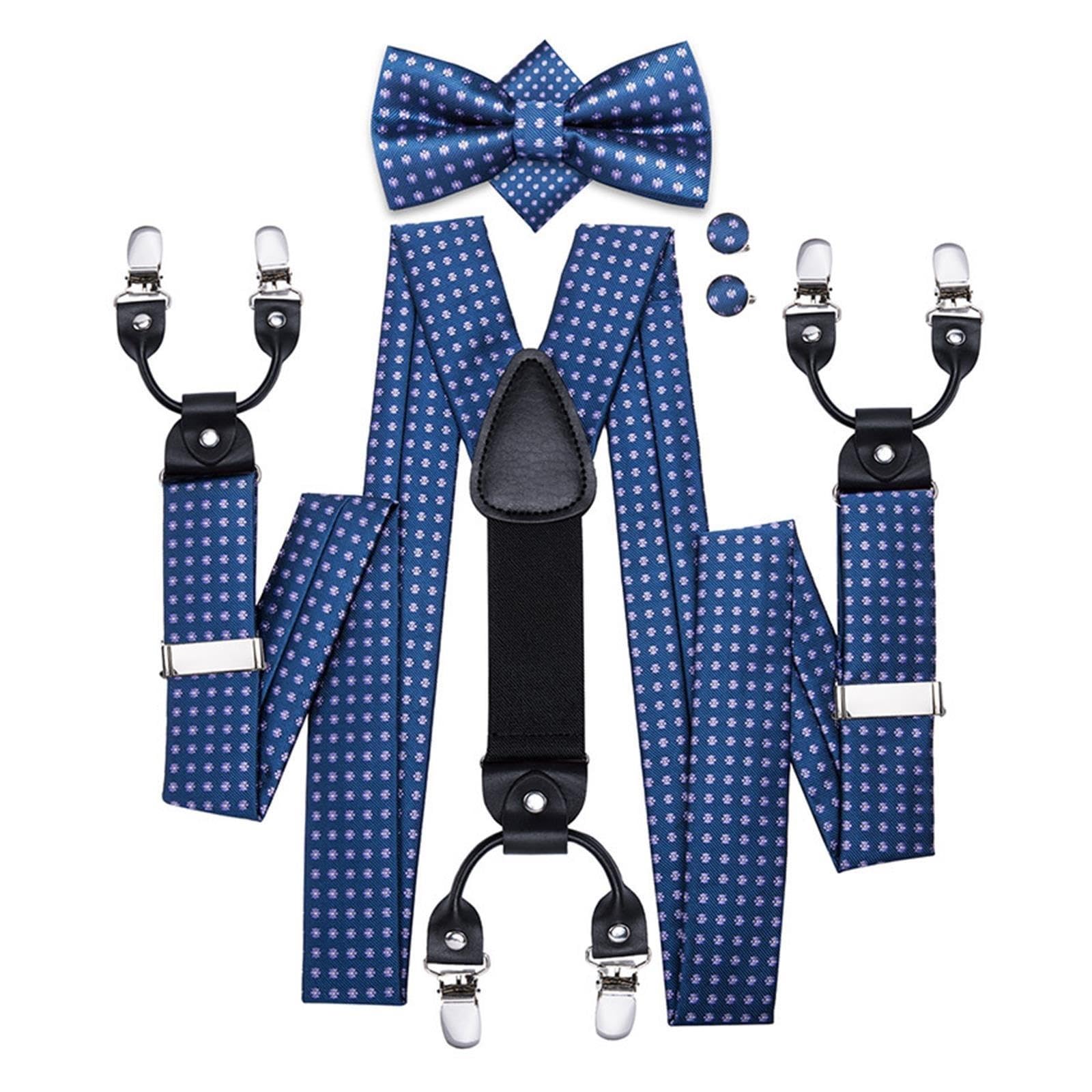 Set papillon con bretelle da uomo