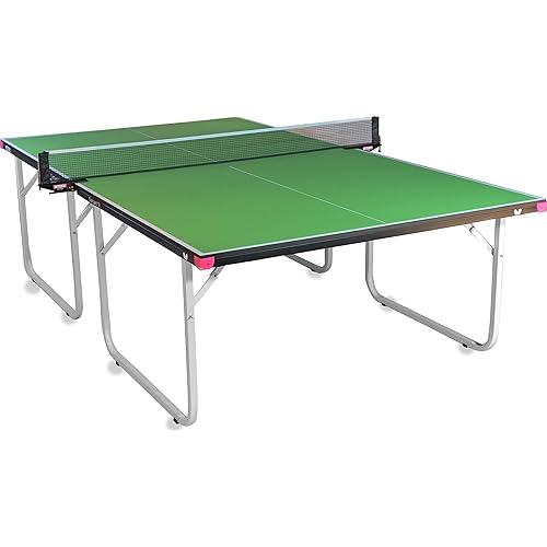 Butterfly Compact 19 Ping Pong Table | Foldable Table Tennis Table with Wheels | 3 Year Warranty Game Table | Regulation Size Ping Pong Table | Ships Assembled