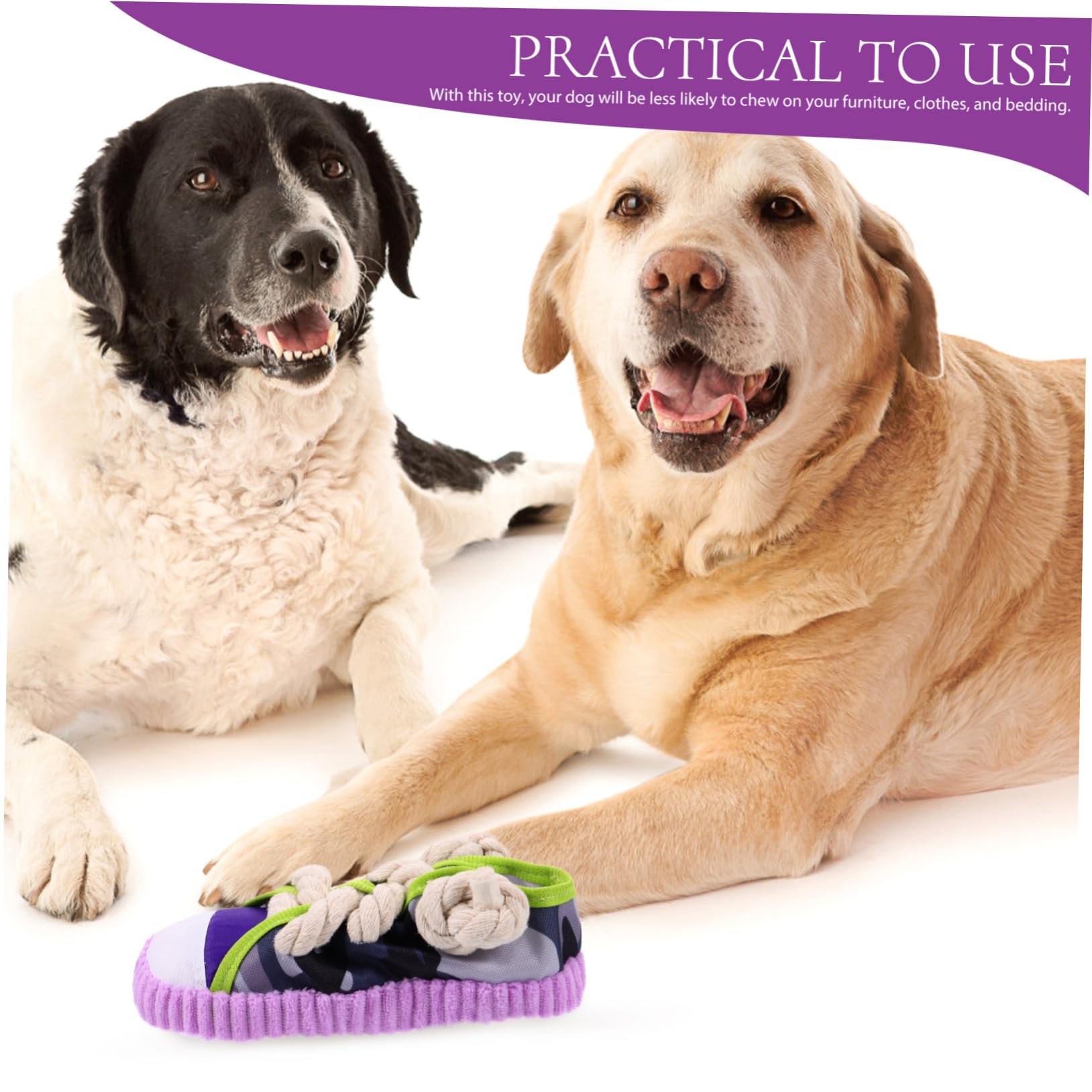 iplusmile Juguete para Perros Molar Forma de Zapatilla con Chirriador Resistente y Ligero para Cachorros y Perros Pequeños Interactivo y Práctico para Morder y Corregir Hábitos