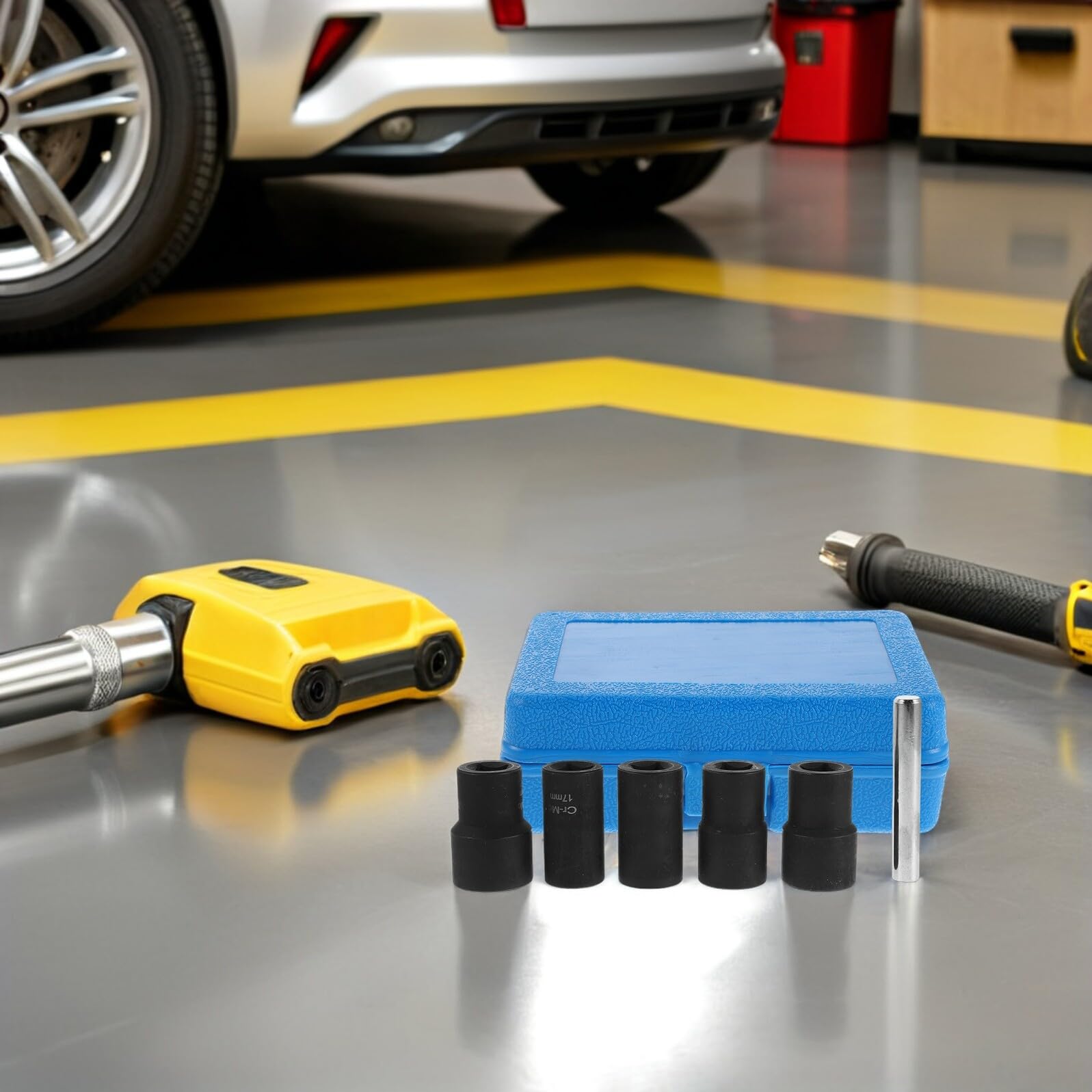 MAGICLULU Estrattore di Viti Spanate Estrattore di Maschi Rotti Attrezzi per Gommisti e Riparazione Auto di Bussole Impatto per Rimozione Dadi Ruota Bulloni Antifurto Viti Arrotondate