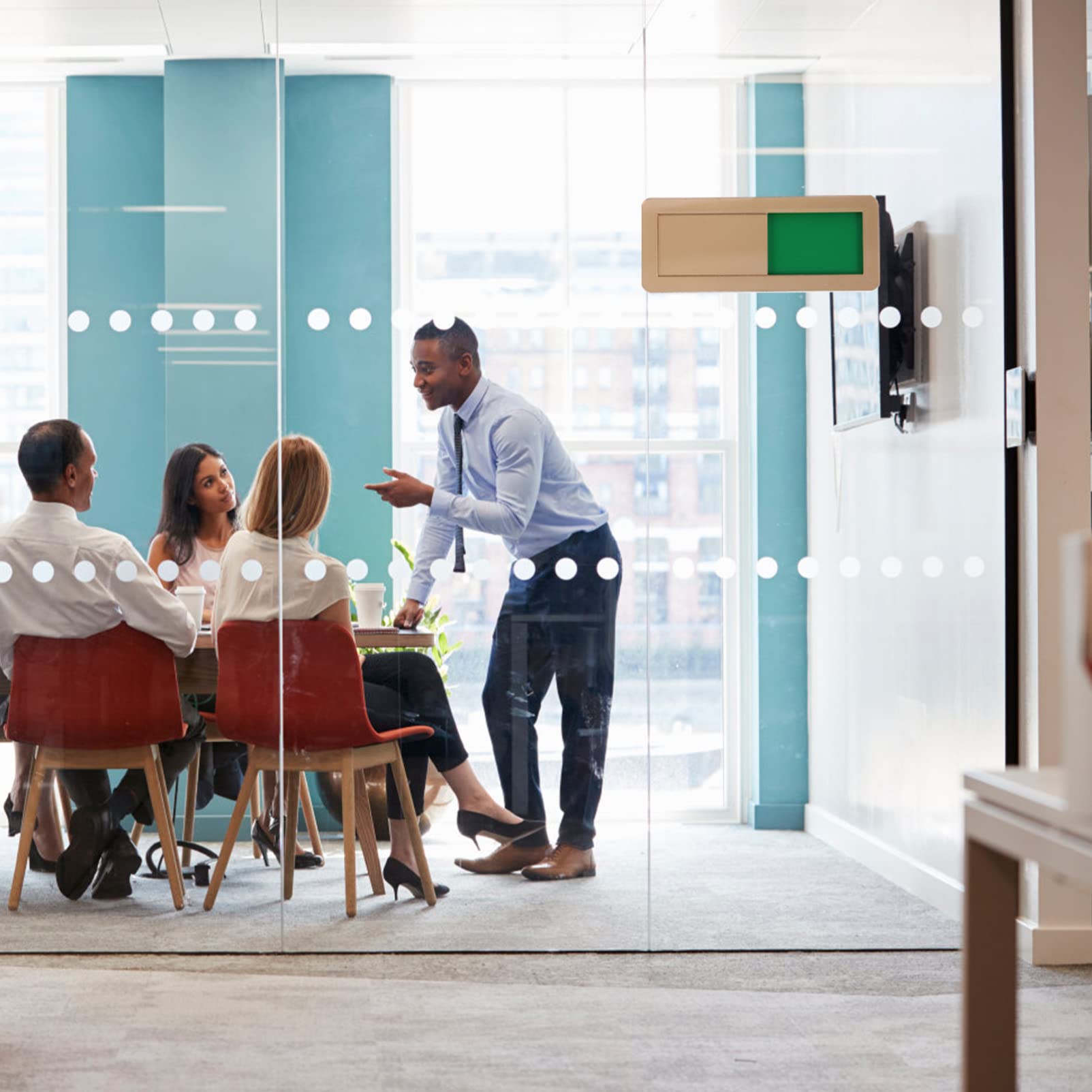 Acryl Türschild 'Besprechungsraum In Benutzung' - Rutschfester Indikator Für Büros