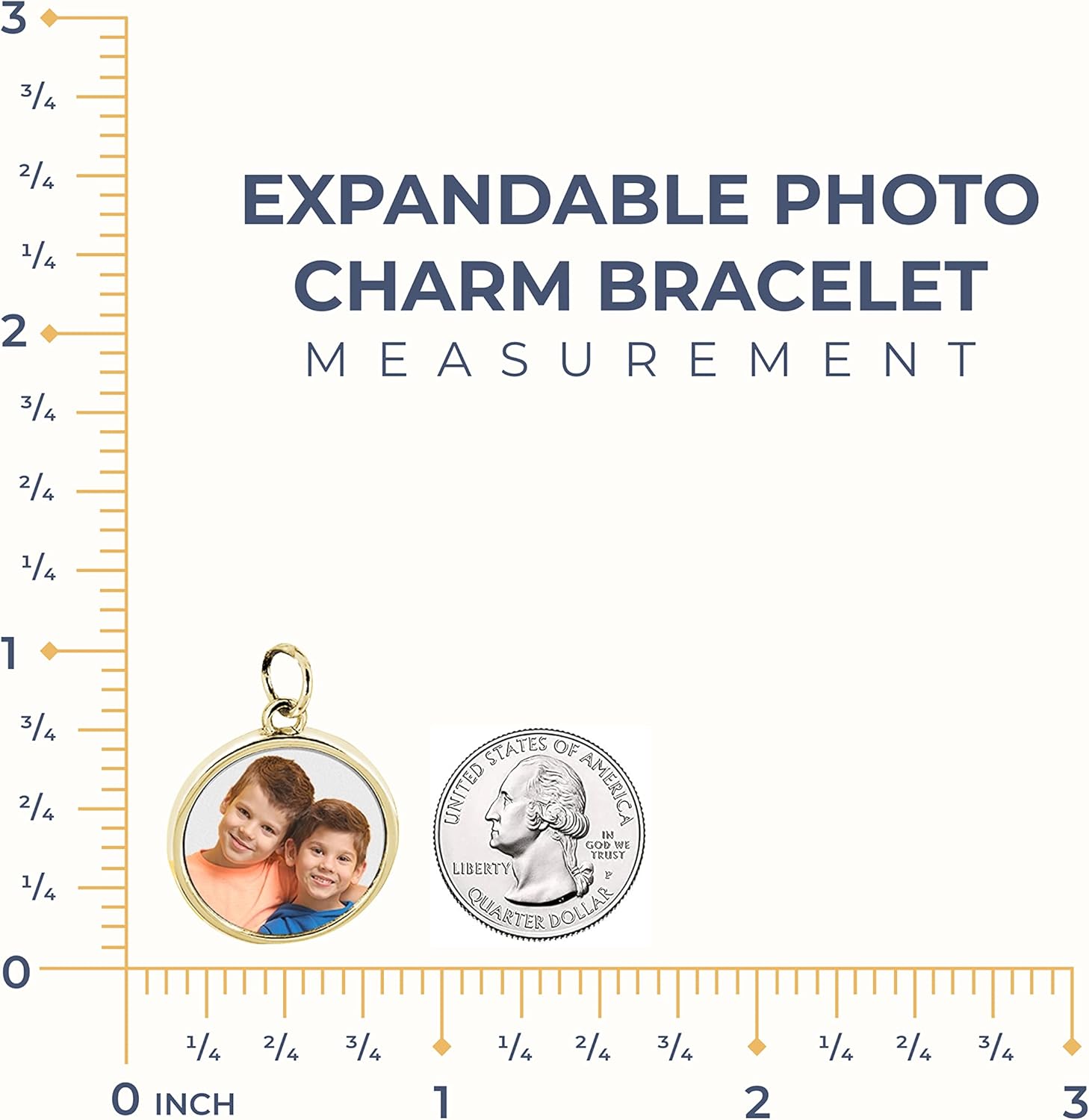 PicturesOnGold.com Expandable Engraved Charm Photo Bracelet with picture - One Size Fits All Personalized Photo Engraved Circle Bracelet - Gold or Silver Tone - Image 6