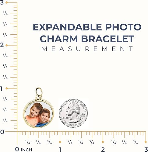 Miniatura 6 de PicturesOnGold.com Pulsera de fotos grabada expandible con imagen, talla única, pulsera circular grabada con foto, tono dorado o plateado