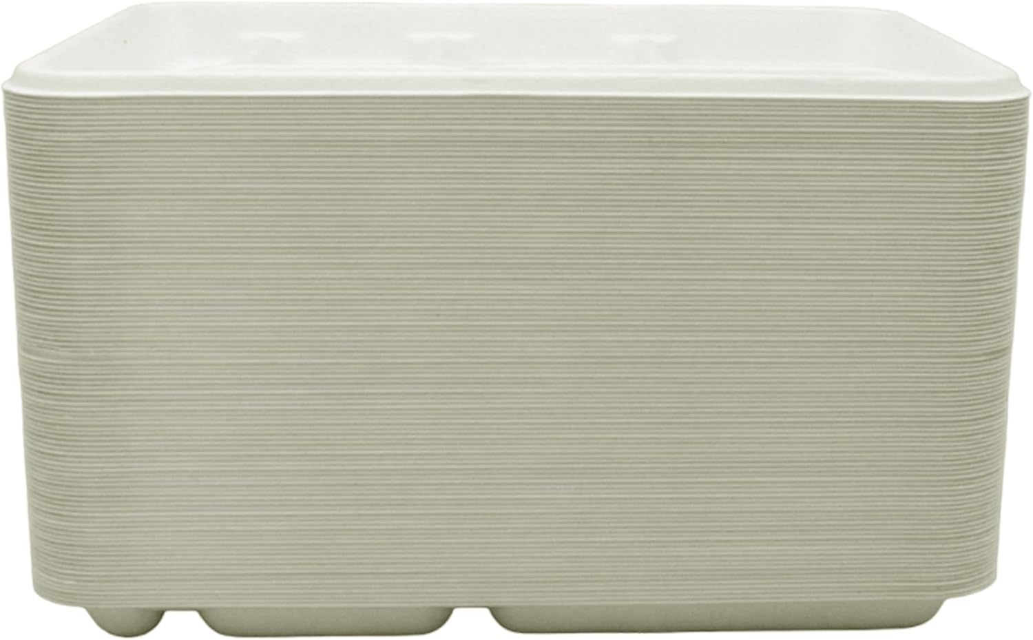 Biodegradable White Thali 6 Compartmert Plates - 50 Pack