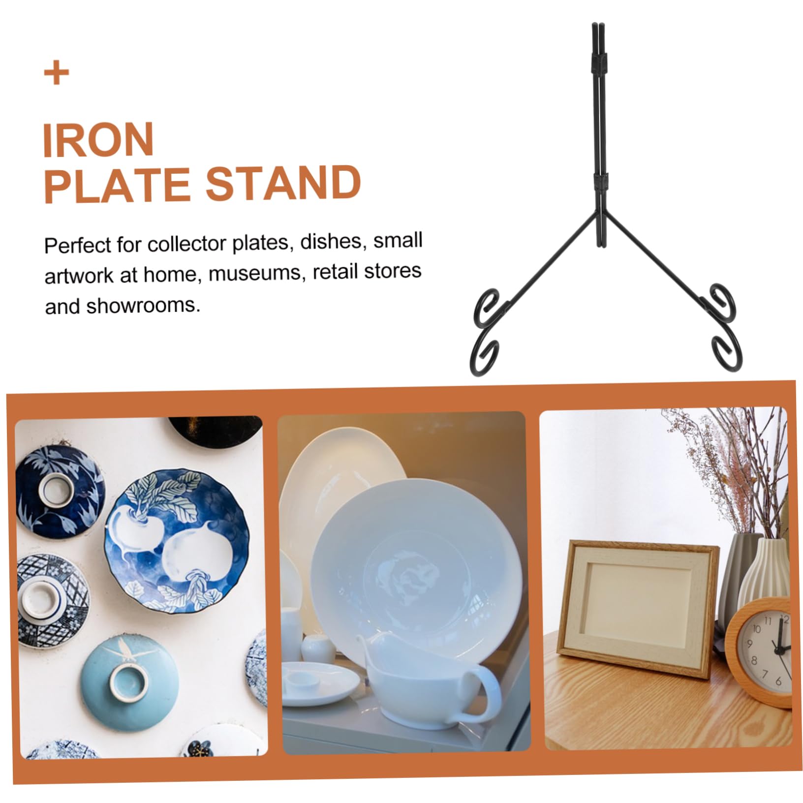 ABOOFAN Picture Frame Easel Stand Iron Display Easel Wall Plate Holders Plate Display Stand