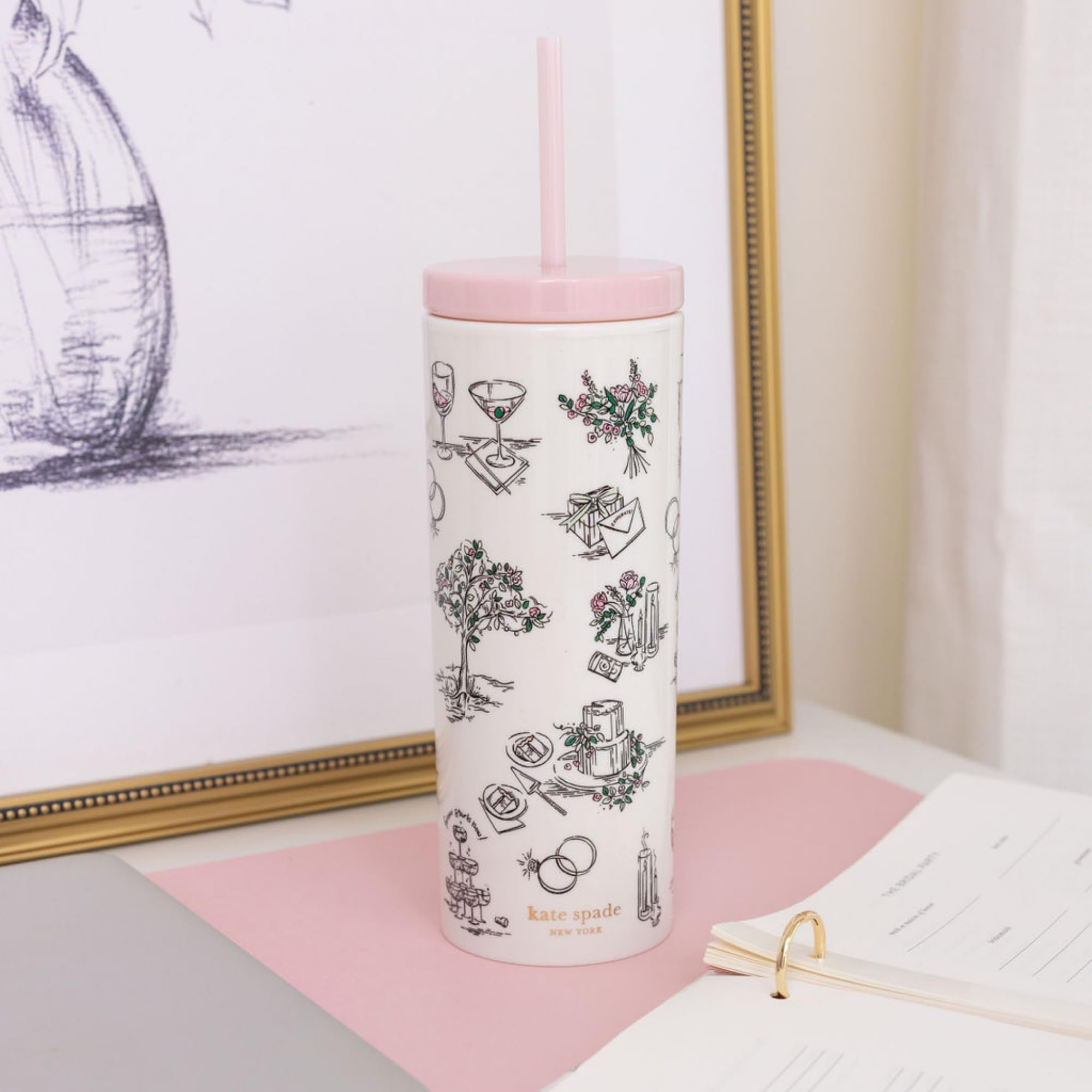 Amazon.com | kate spade new york Acrylic Tumbler with Lid and
