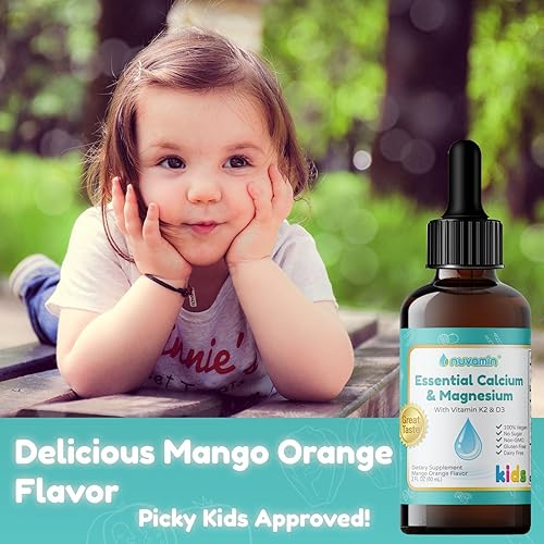 Miniatura 6 de Nuvamin - Gotas líquidas de calcio y magnesio para bebés, niños pequeños, niños y adultos, 2 onzas líquidas (2.0 fl oz), 30 porciones diarias. Gran
