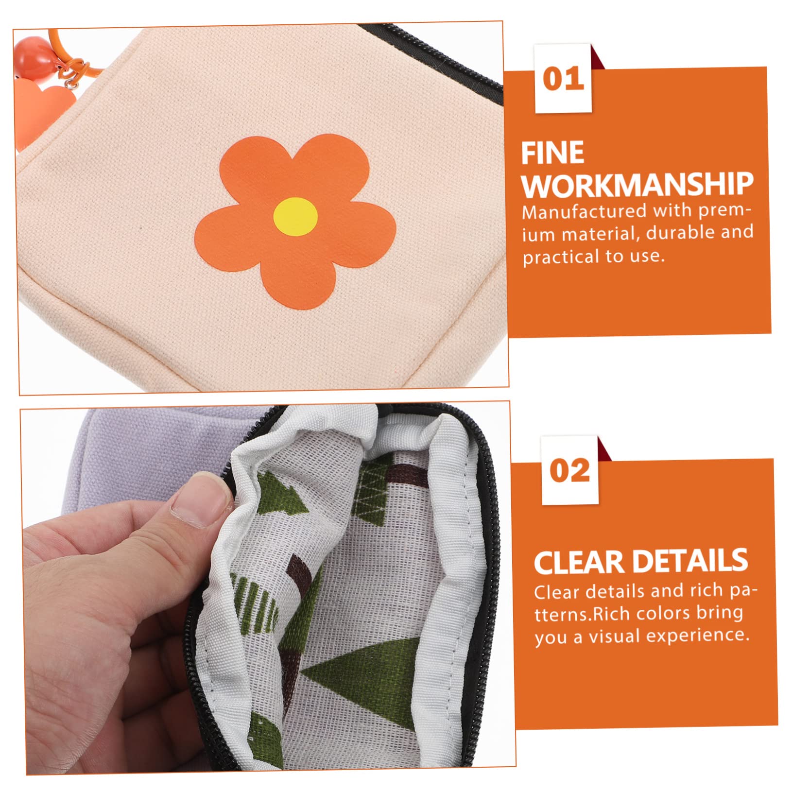3 Series Bolsa para Guardar Toallas Sanitarias Neceser Pequeño para Productos Femeninos Bolsas para La Menstruación para Niñas Y Mujeres A Prueba De Fugas Tela 2 Piezas x 3