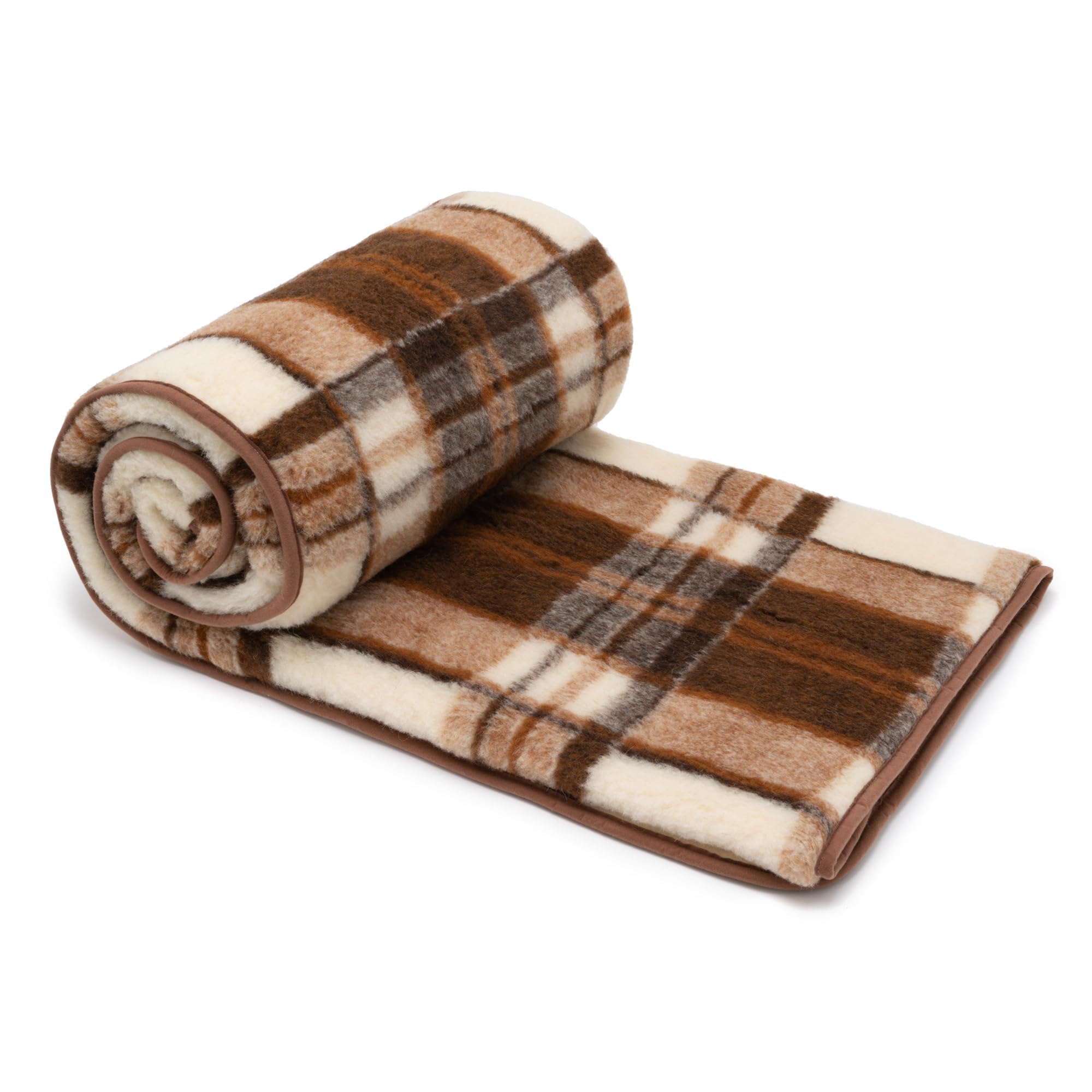 Merino Wool Blanket 160 x 200 cm – 100% Merino Sheep Wool Sofa Blankets – Weight 500 g/m2 – Breathable Material