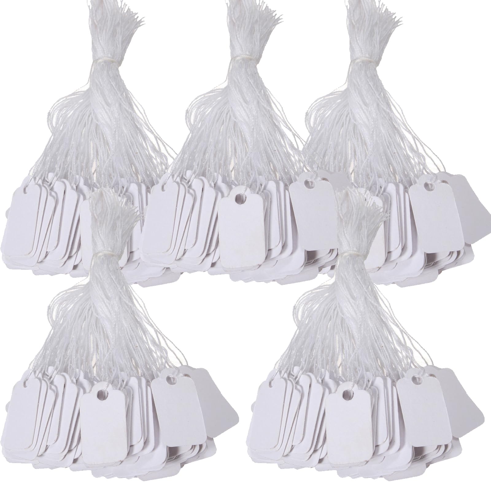 200 Étiquettes Prix Uniclife - Étiquettes Blanches Avec Ficelles Pour Boutique Et Marchandises