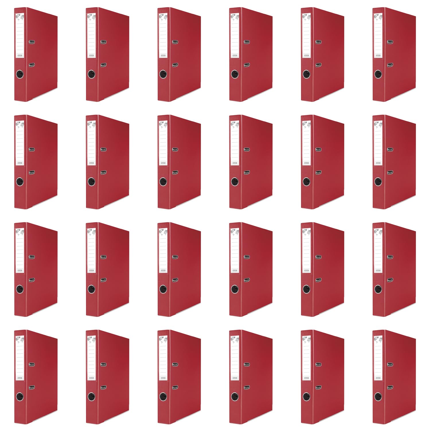 OFFICER PRODUCTS Raccoglitori per documenti A4/Set da 24/50 mm/5 cm/Bordeaux/Raccoglitore ad anelli/Copertina in plastica PP/Meccanismo di chiusura/Organizzazione documenti/Per ufficio domestico