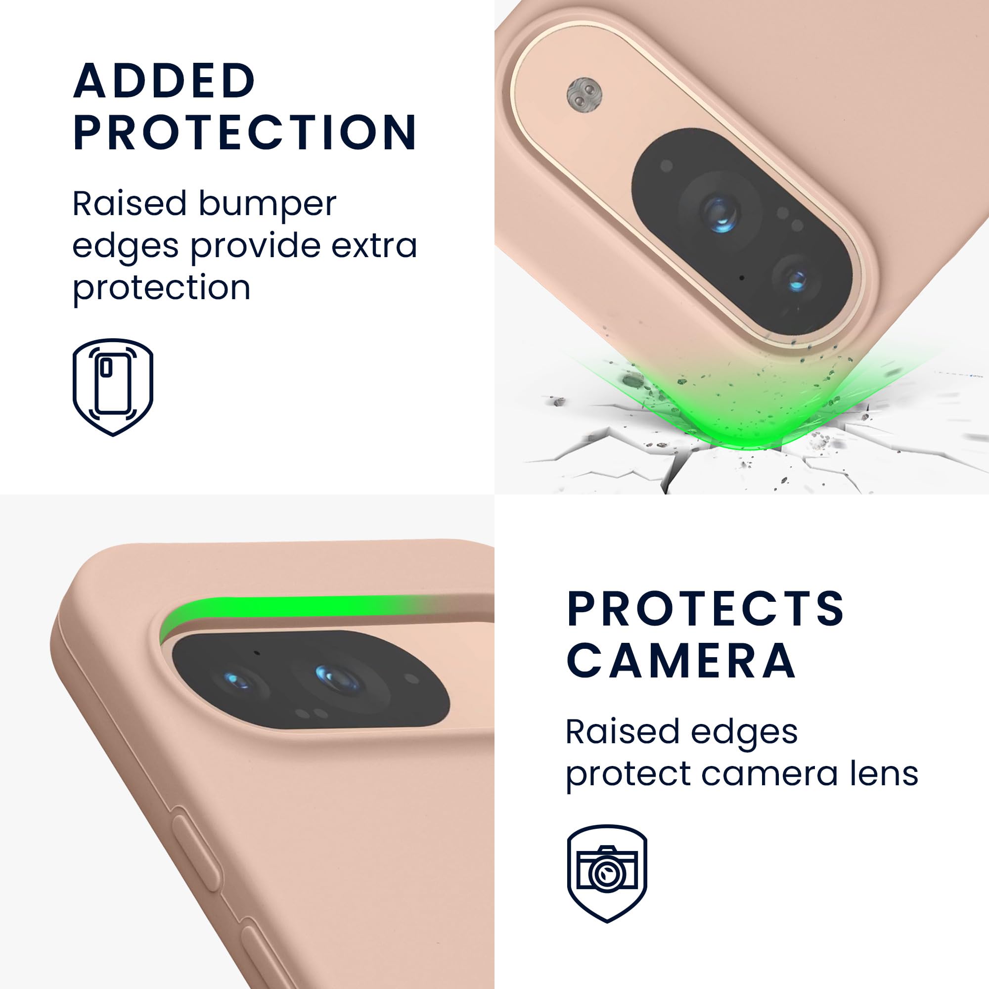 kwmobile Case Compatible with Google Pixel 9 Case, Soft Cover Compatible with Google Pixel 9 Pro Cover - Image 3