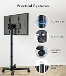 AX WABER Mobile TV Stand pour 23-60 pouces LCD LED Télévisions à écran plat/curvé, roulant TV Le panier tient jusqu'à 88Lbs Roulement TV Montage Max VESA 400x400mm
