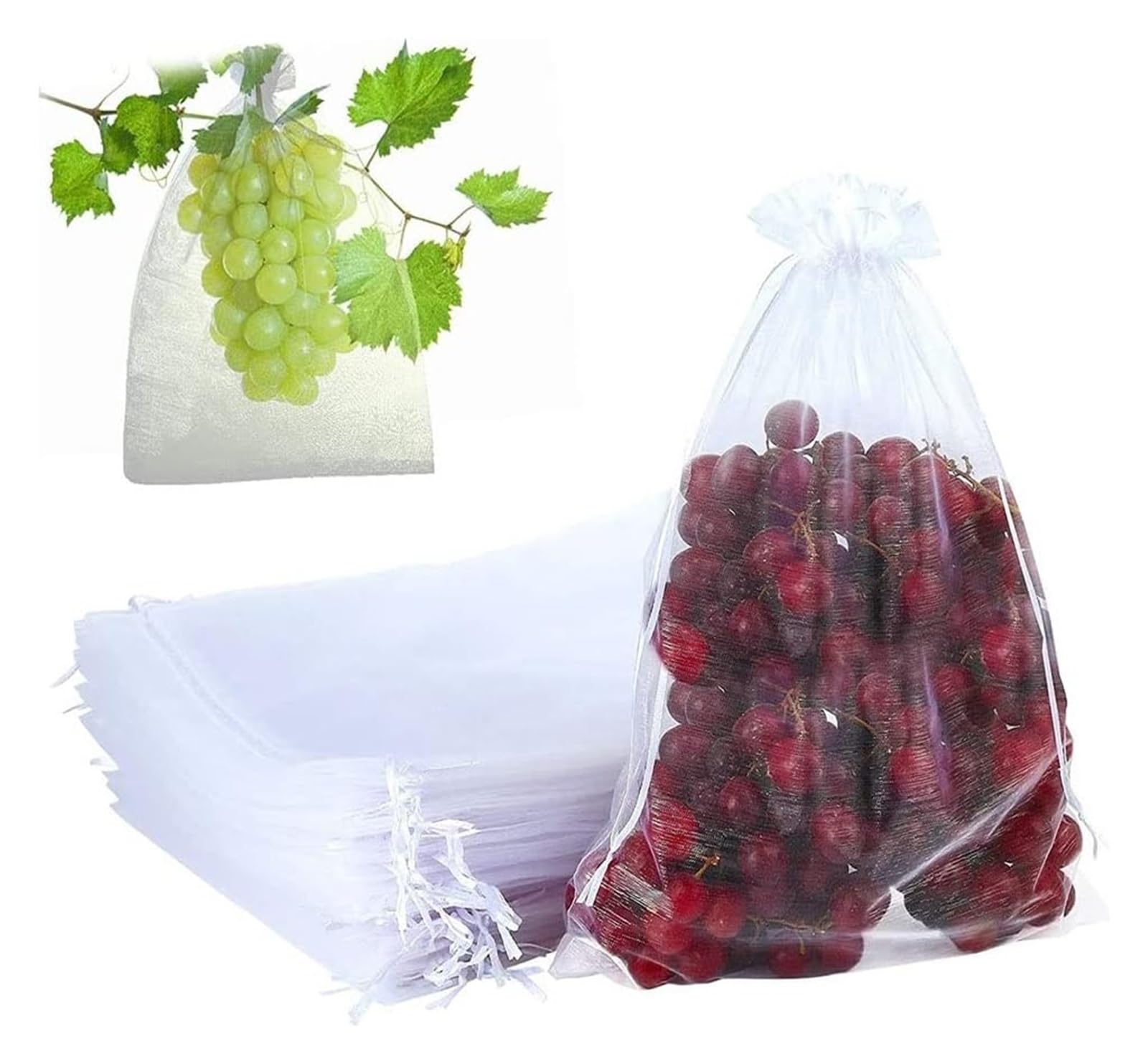 JFGCTYHXY Fruit protection bags, 20pcs Fruit Protection Netting Bags, 10x15Cm Garden Vegetable Mesh, Agricultural Bag