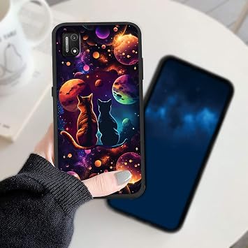 Silicone Case for Cloud Mobile Stratus C7, Soft TPU Phone Case for Mobile Stratus C7, Ultra-Thin Lightweight Anti-Scratch Cover for Cloud Mobile Stratus C7, Galaxy Cat