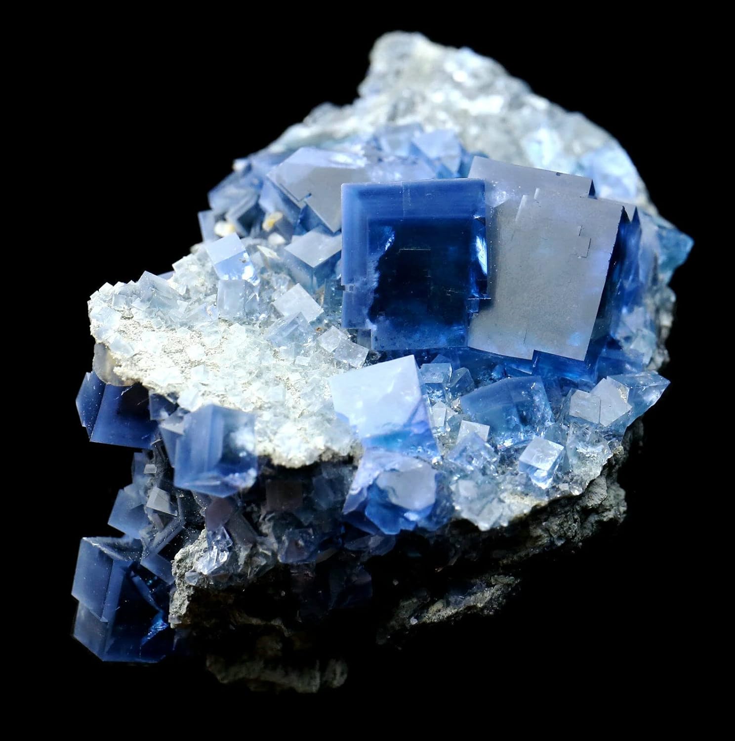 天然水晶の原石 172.8g Wow 割引 Beauty レアブルーキューブ蛍石結晶標本/