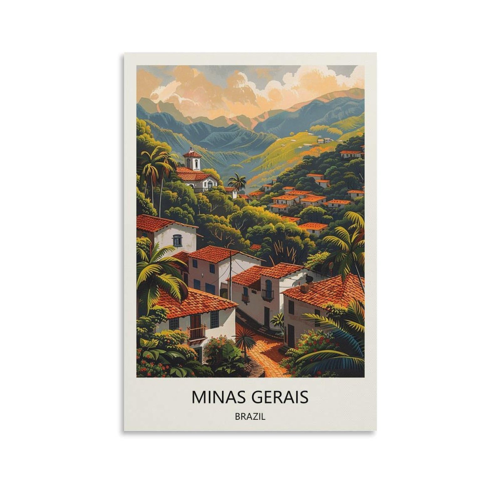 YJNENG Canvas Art Picture MINAS GERAIS BRAZIL Wall Decor Art Painting Posters Modern Family Decorative Poster 20x30inch(50x75cm)