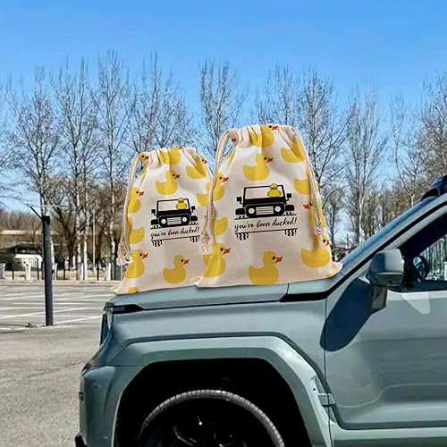 Miniatura 26 de LANBAIHE You've Been Ducked Bolsa de goma con cordón de pato Bolsa de pato de pato Bolsa de pato de goma reutilizable 13 x 10 pulgadas