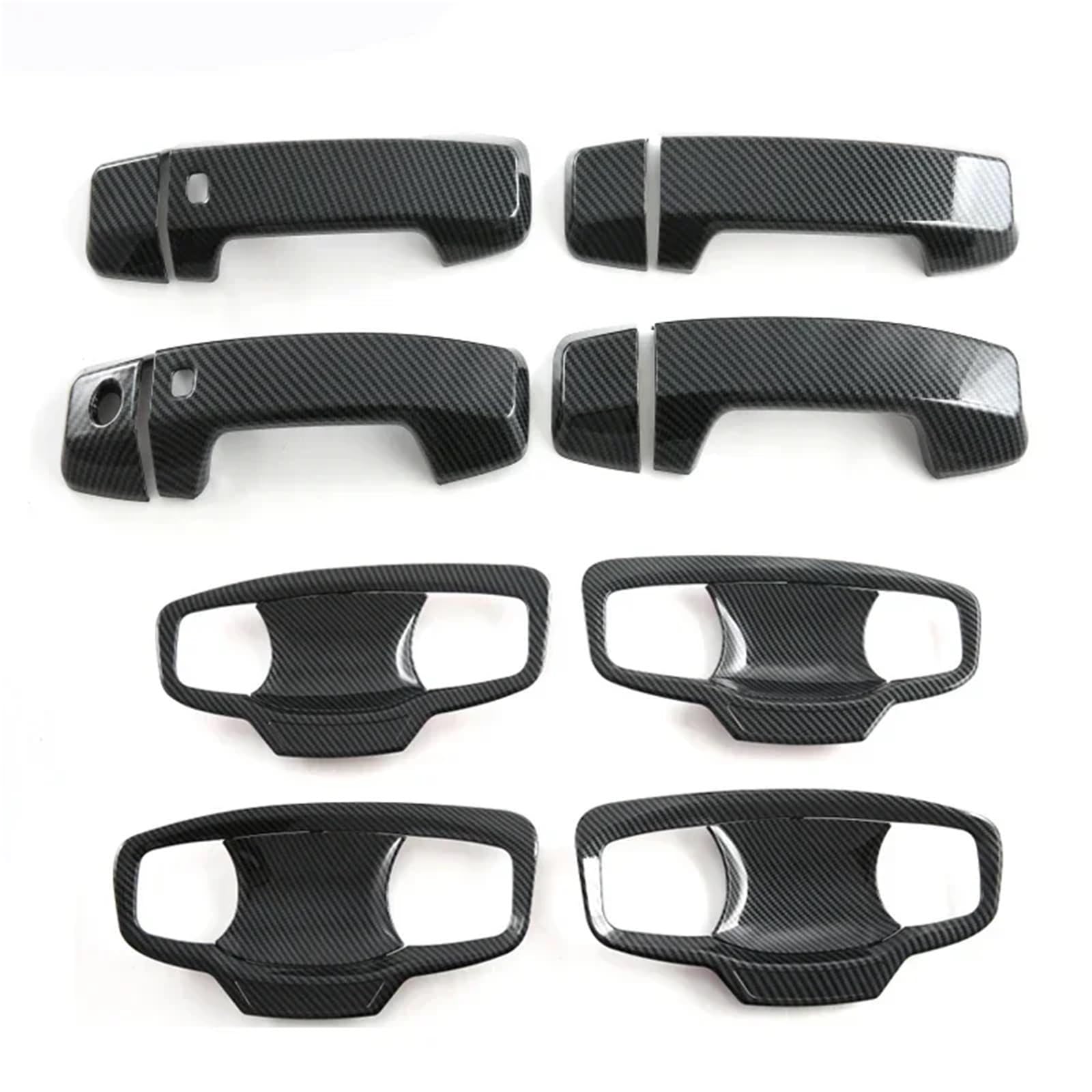 klamka zewnętrzna Pasuje do Mitsubishi Triton L200 2024, naklejki ochronne na zewnętrzną część klamki drzwi pokrowiec na klamkę drzwi samochodu(Four door handle bow)