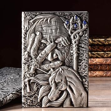 XINGYUE Kabartmalı Defter Defteri, Deri Defter, Yaratıcı Sihirli Kabartmalı A5 Deri Defter Günlük Not Defteri Seyahat Günlüğü Planlayıcı Kitap Okul Ofis Malzemeleri