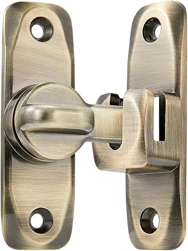 Miniatura 7 de Pestillos para puerta de granero, cerradura de puerta de 90/180 grados en bronce, pestillo de puerta de ángulo recto de aleación de zinc, herrajes