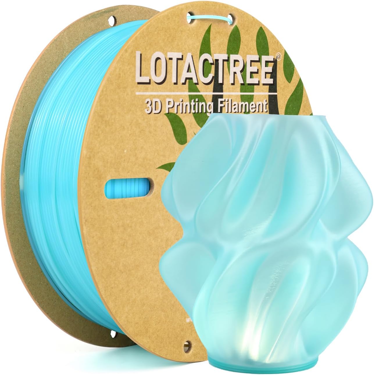 Green Translucent PLA Filament, 3D Printer Filament 1.75mm, Crystal Clear PLA Filament, Ice Light Transmission, 1KG Spool (2.2 lbs), Fits Most FDM Printers