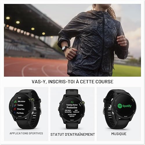 Garmin [Renewed Forerunner 255 Music GPS 46mm Running Smartwatch, Lightweight, Music Storage, Advanced Training & Insights, Safety & Tracking Features, up to 14 days Battery Life, Black (Renewed) - 4