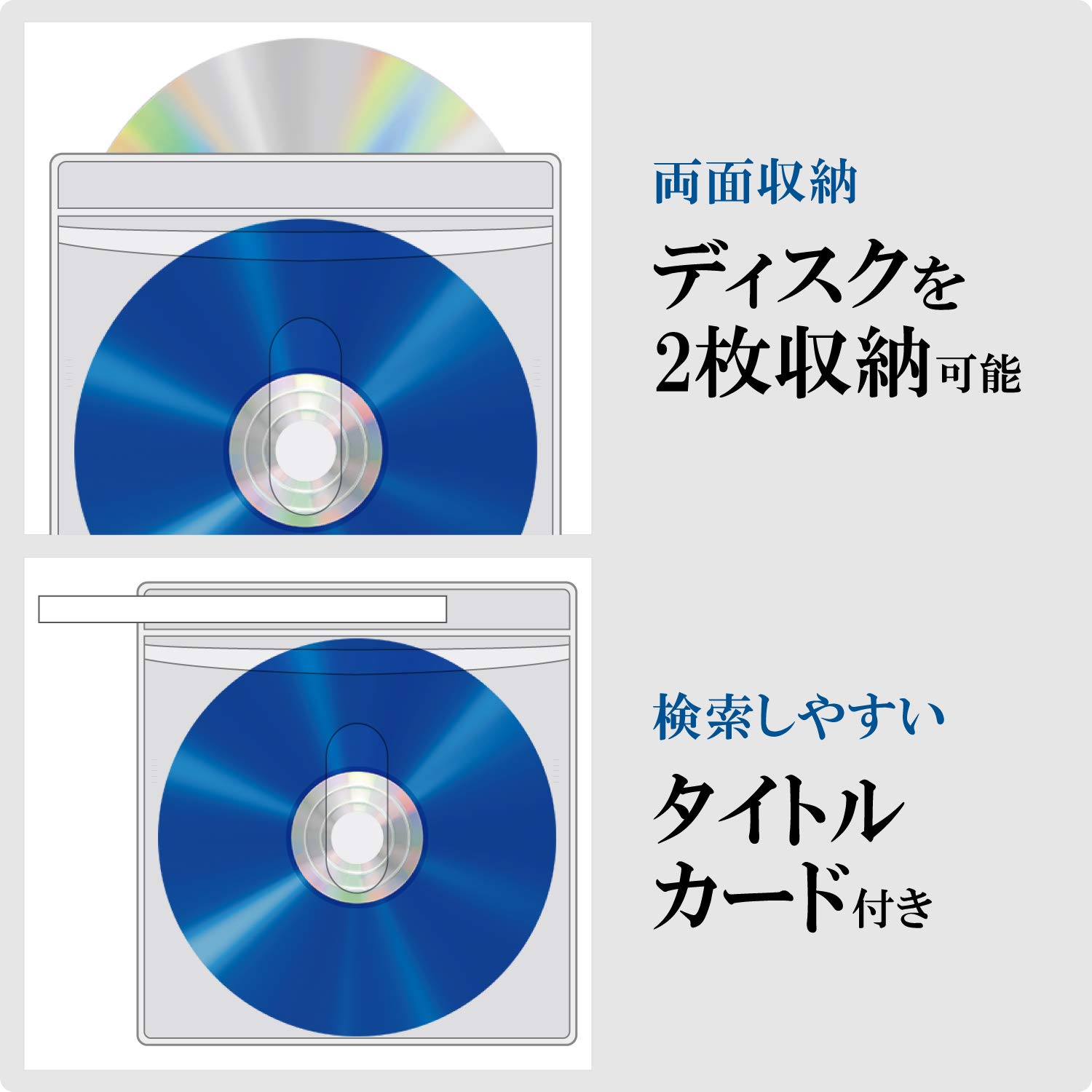 Amazon.co.jp: エレコム DVD BD CDケース 不織布 両面収納 120枚