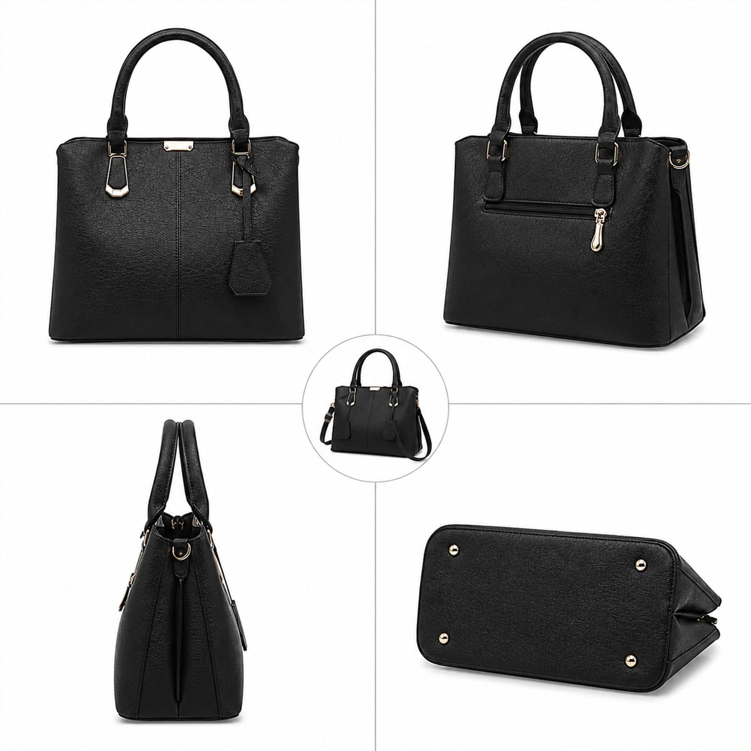 Pahajim Borsa Donna Tracolla in Pelle PU Modello Rigido a Mano Borse a Spalla Elegante per Lavoro, Shopping e Viaggi