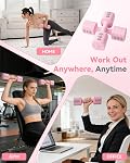 2-in-1 Adjustable Dumbbell & Kettlebell Set for Women (1.1-12.1 lbs), Quick-Change Free Weights for Home Gym, Pilates & Full Body Workout