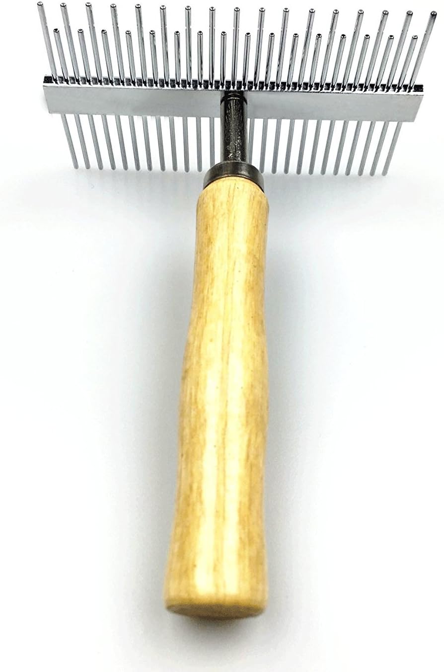 Cydnlive Professional Pet Grooming Undercoat Rake Deshedding Rake Dog Cat Hair Fur Removal for Small, Medium and Large Breeds with Medium and Long Hair Coats