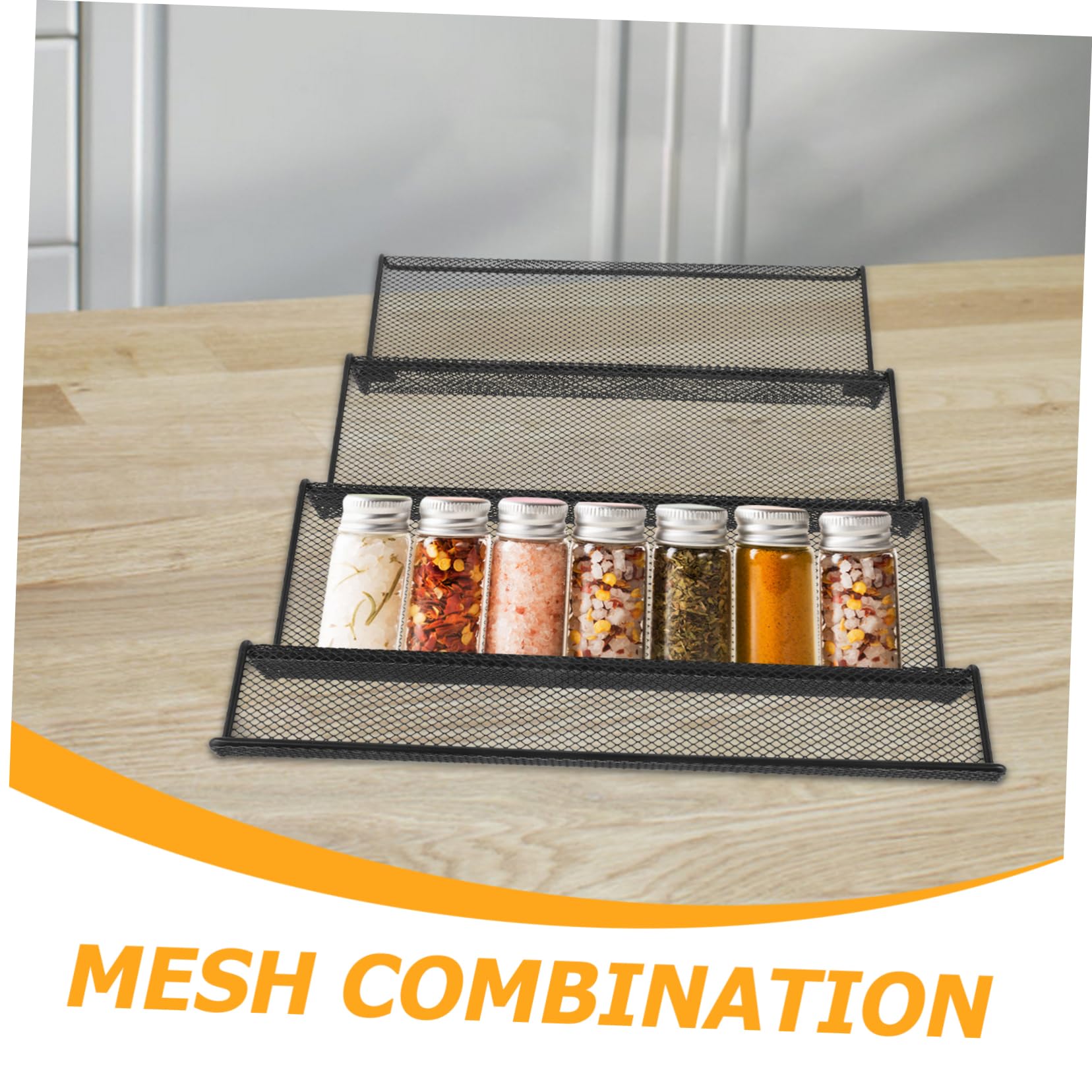 Cabilock Organizer Per Spezie in Metallo Riutilizzabile Per Barattoli Vassoio Per Cassetto Per Condimenti e Articoli Da Casa Design Moderno e Robusto