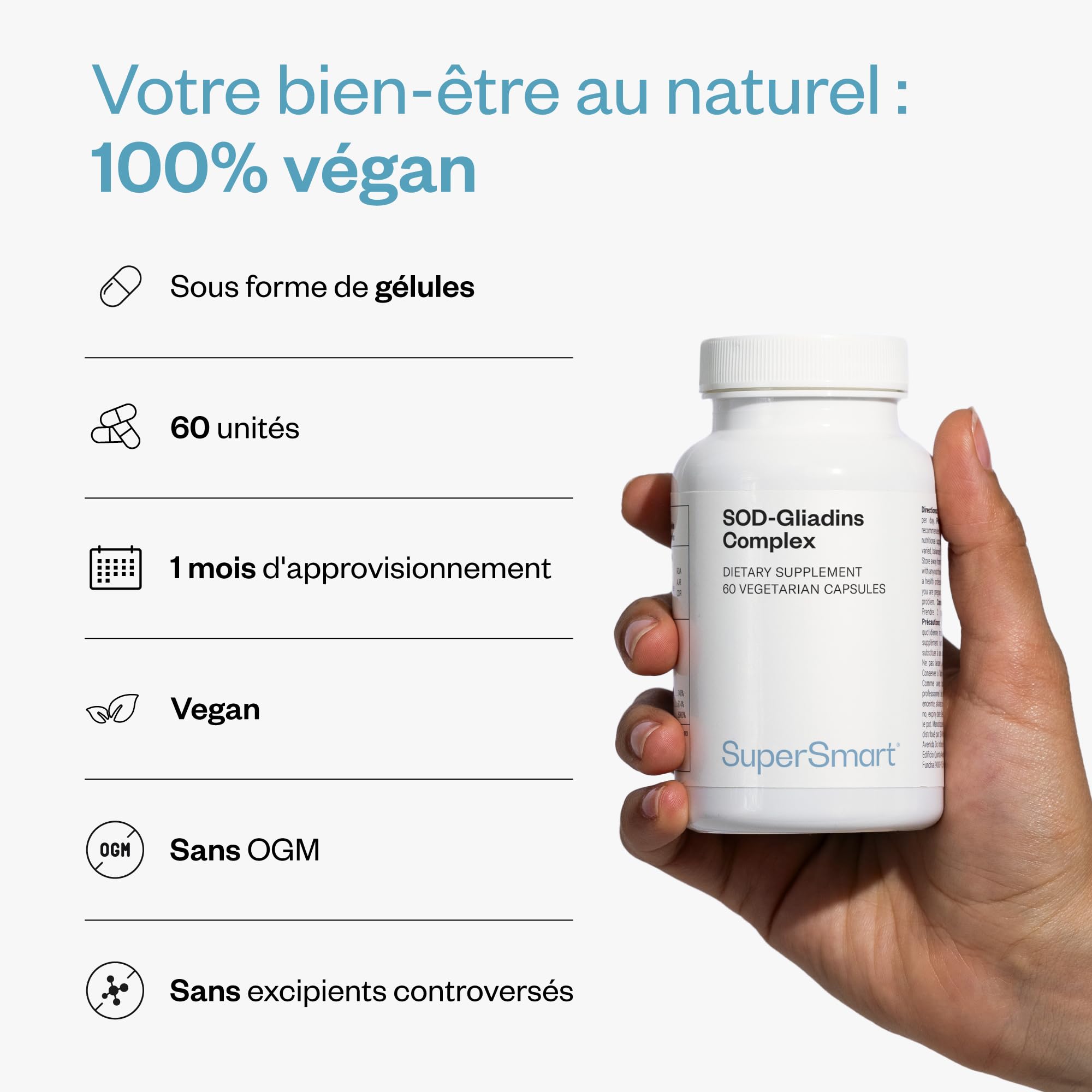 SOD-Gliadins Complex - Origine Végétale - Super Absorbable - SuperSmart
