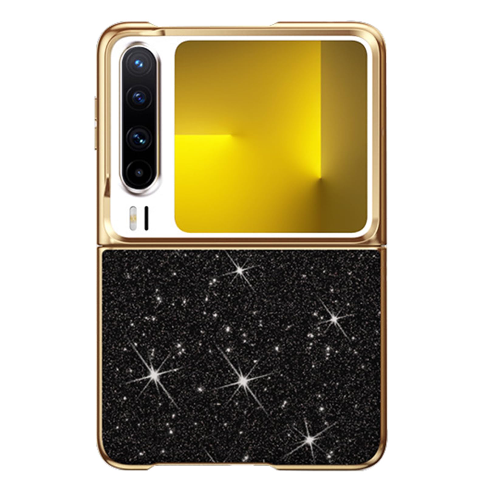 Ultra Mince Coque pour Huawei Pura X, Mode Luxe Léger Etui Galvanoplastie Antichoc Protecteur Cuir Housse,Noir,Pura X