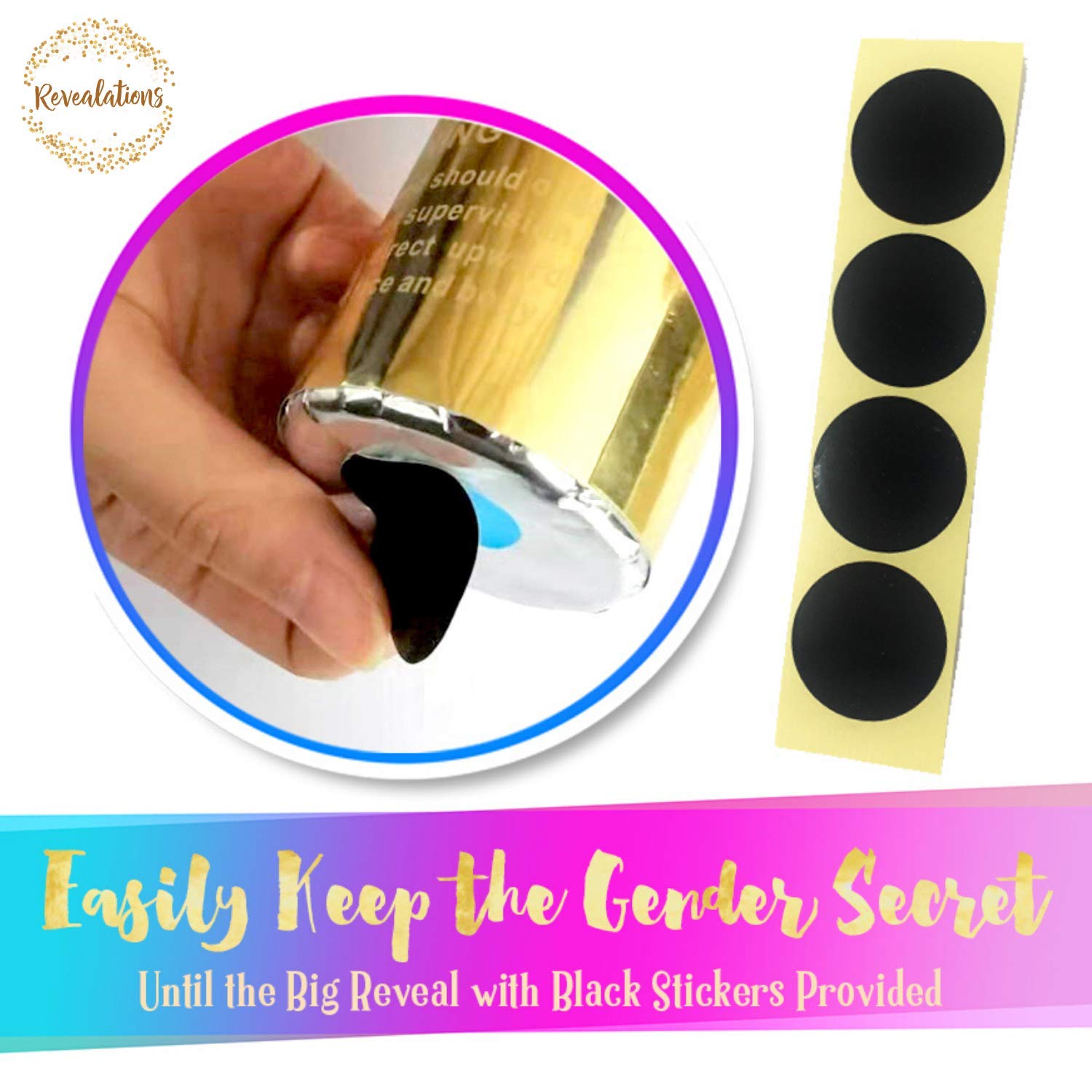 Buy Revealations Gender Reveal Confetti Powder Cannon Set of 4 Blue