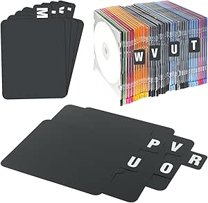 SDroceRyaM 6 STKS Vinyl Record Dividers Alfabetisch A-Z LP Tab Album Organisatoren Index Kaart Vinyl Record Plank Boekenplank Classificeren en Opslag (Verticaal