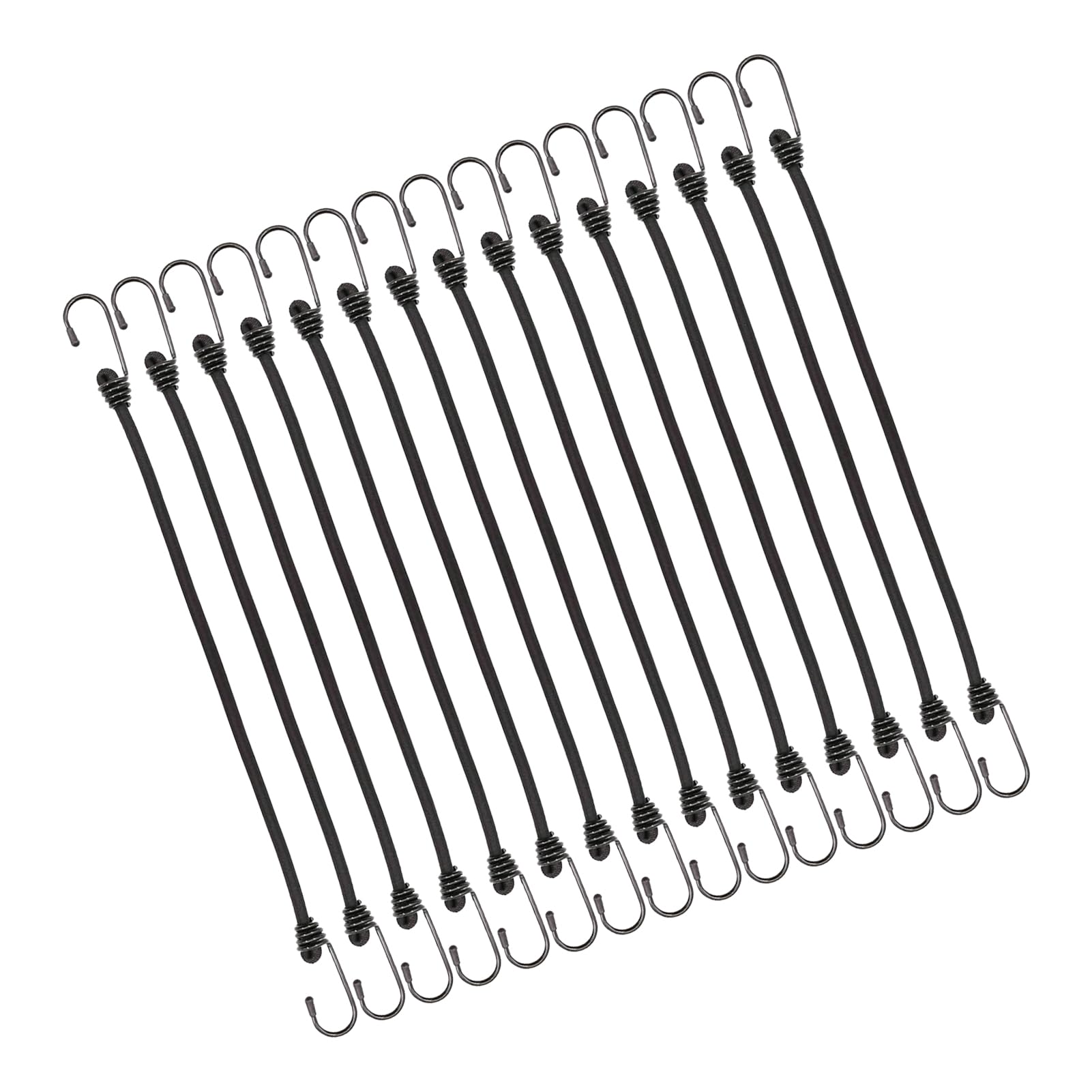 Correas elásticas de alta elasticidad y goma duradera con ganchos fuertes (15 piezas)