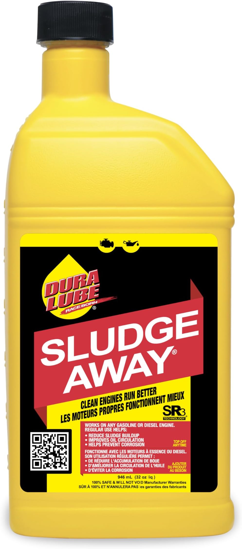 Dura Lube HL-40831-06 Sludge Away Engine Cleaner, 32-Ounce, Single,Black Bottle