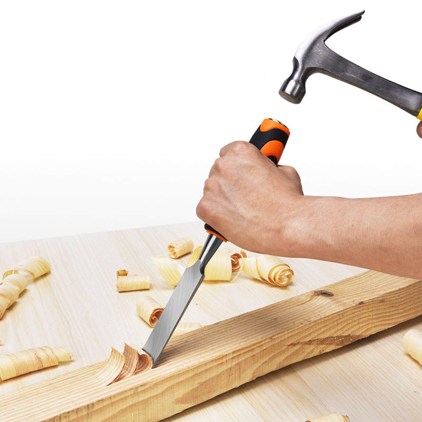 8PCS Professional Wood Chisel Tool SetsSturdy Chrome Vanadium Steel Chisel Woodworking Tools for Woodworking Carving,