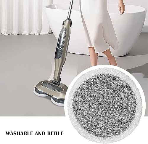 Miniatura 5 de VideoPUP Almohadillas de microfibra de repuesto para trapeador de vapor, 8 unidades, color negro y gris, reutilizables, lavables, compatibles con