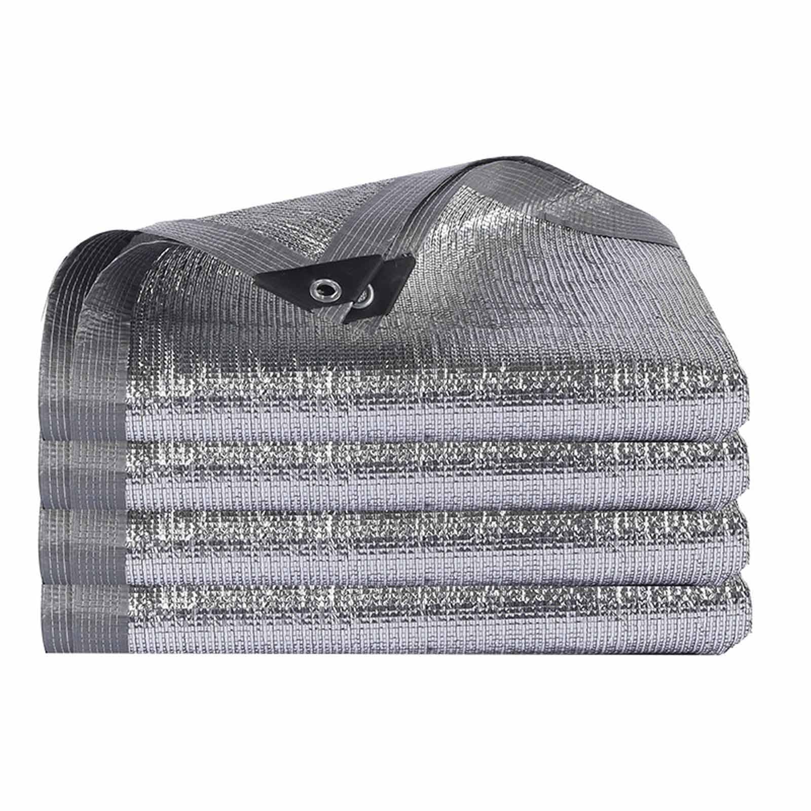 WQPMNYG Reflective Aluminum Shade Cloth UVResistant Garden Shade Netting with Grommets 99% Shade Rate for Flower Patio Plants Greenhouse Coverage (3.0x10.0m)